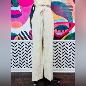 LAST CHANCE ✅ SHEIN Cream Wide-Leg Stretch Pants